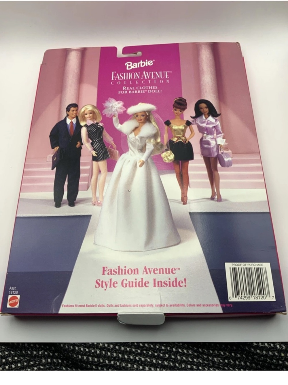 Barbie Fashion Avenue Evening Wear Blue & Gold Dress 1997 - Picture 2 of 3